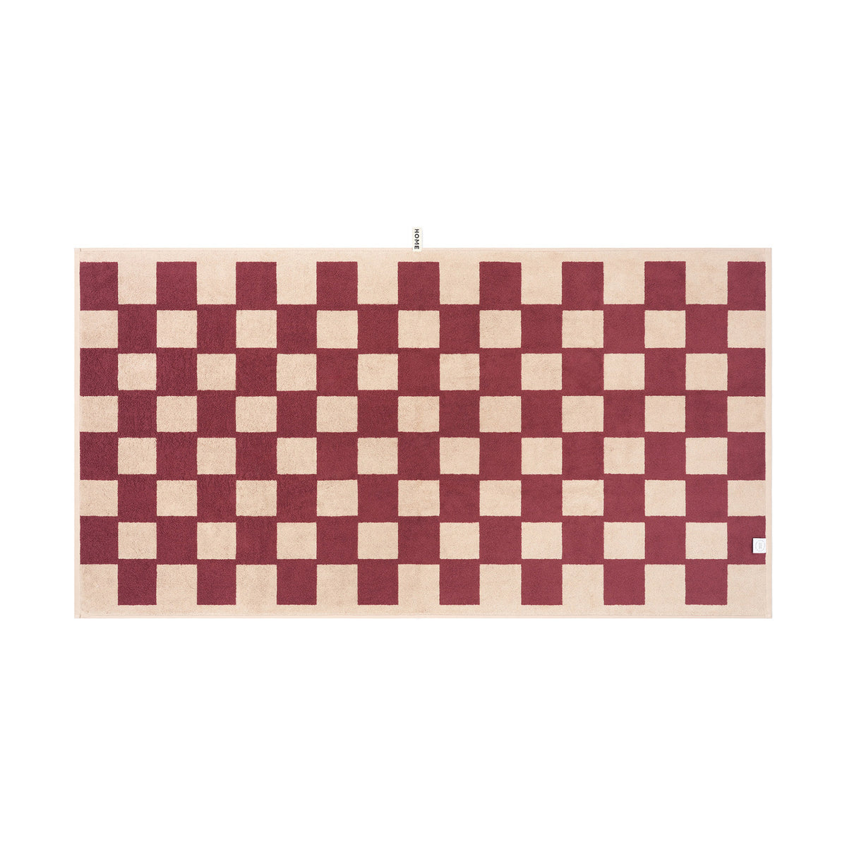 LOOP HOME ruby/almond blush - brick bundles — bath sheet front