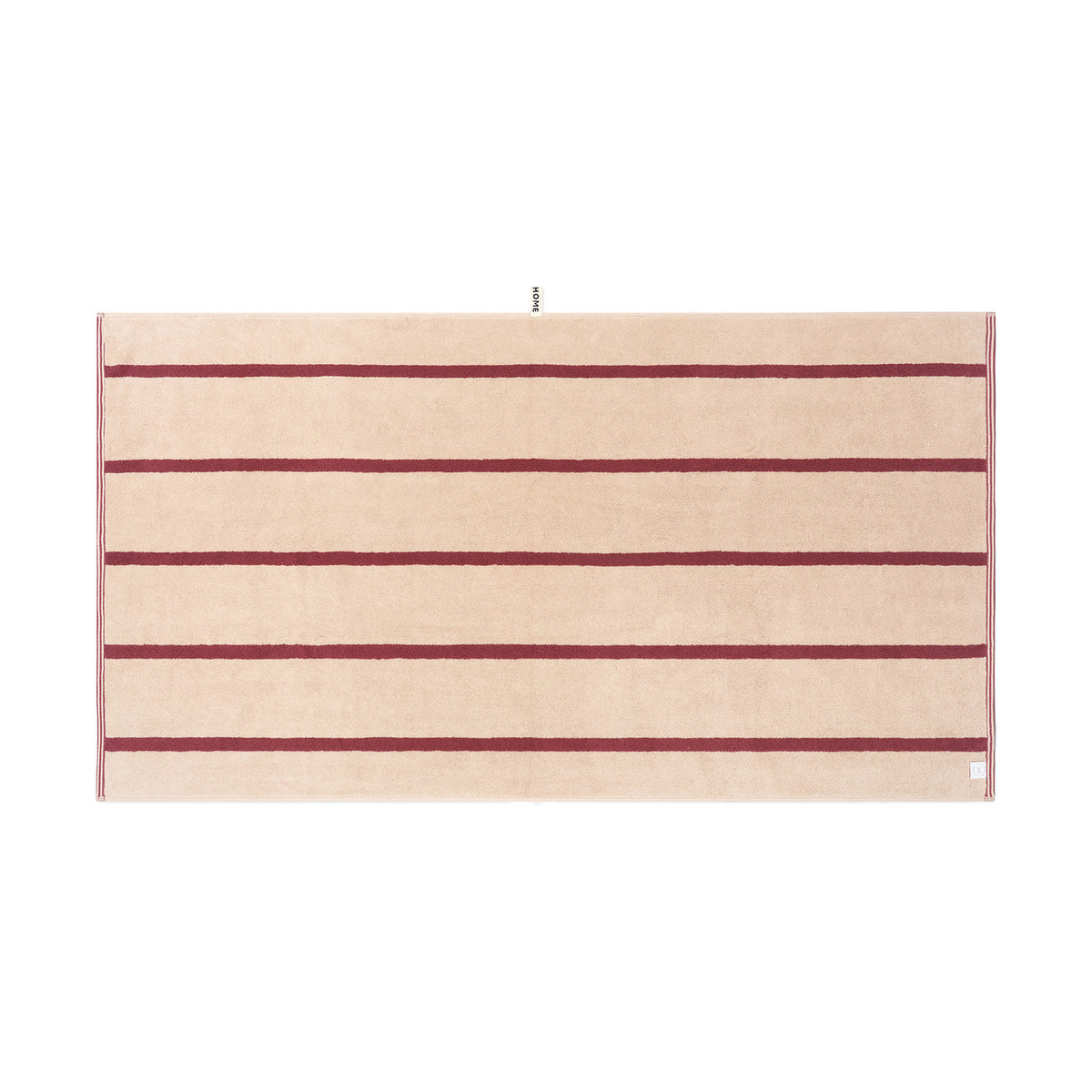 LOOP HOME bath sheet - ruby/almond blush - pinstripe — view 3