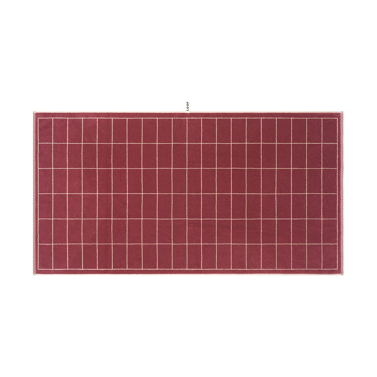 LOOP HOME ruby/almond blush - tile bundles — bath sheet front