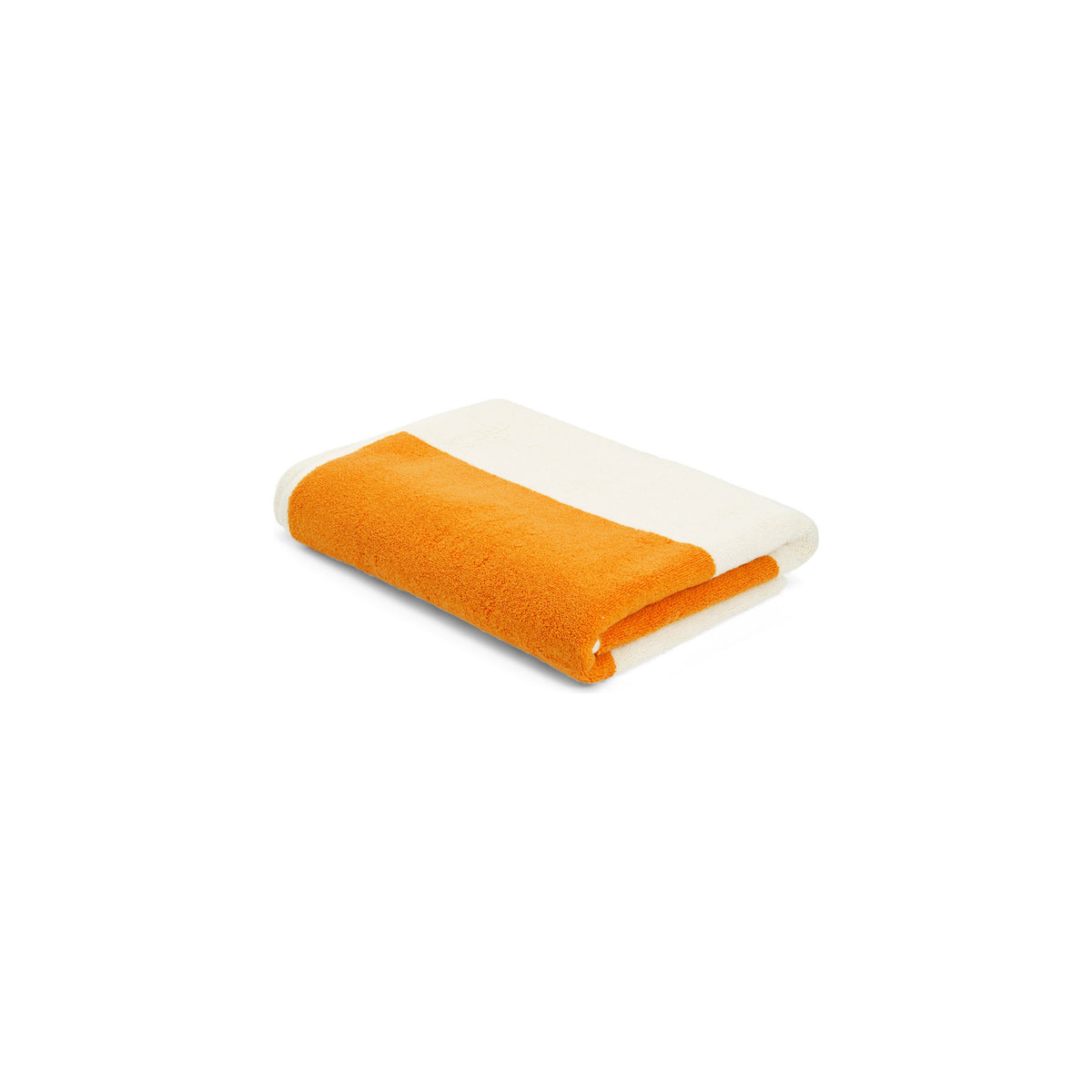 LOOP HOME bath sheet - saffron/ivory - block