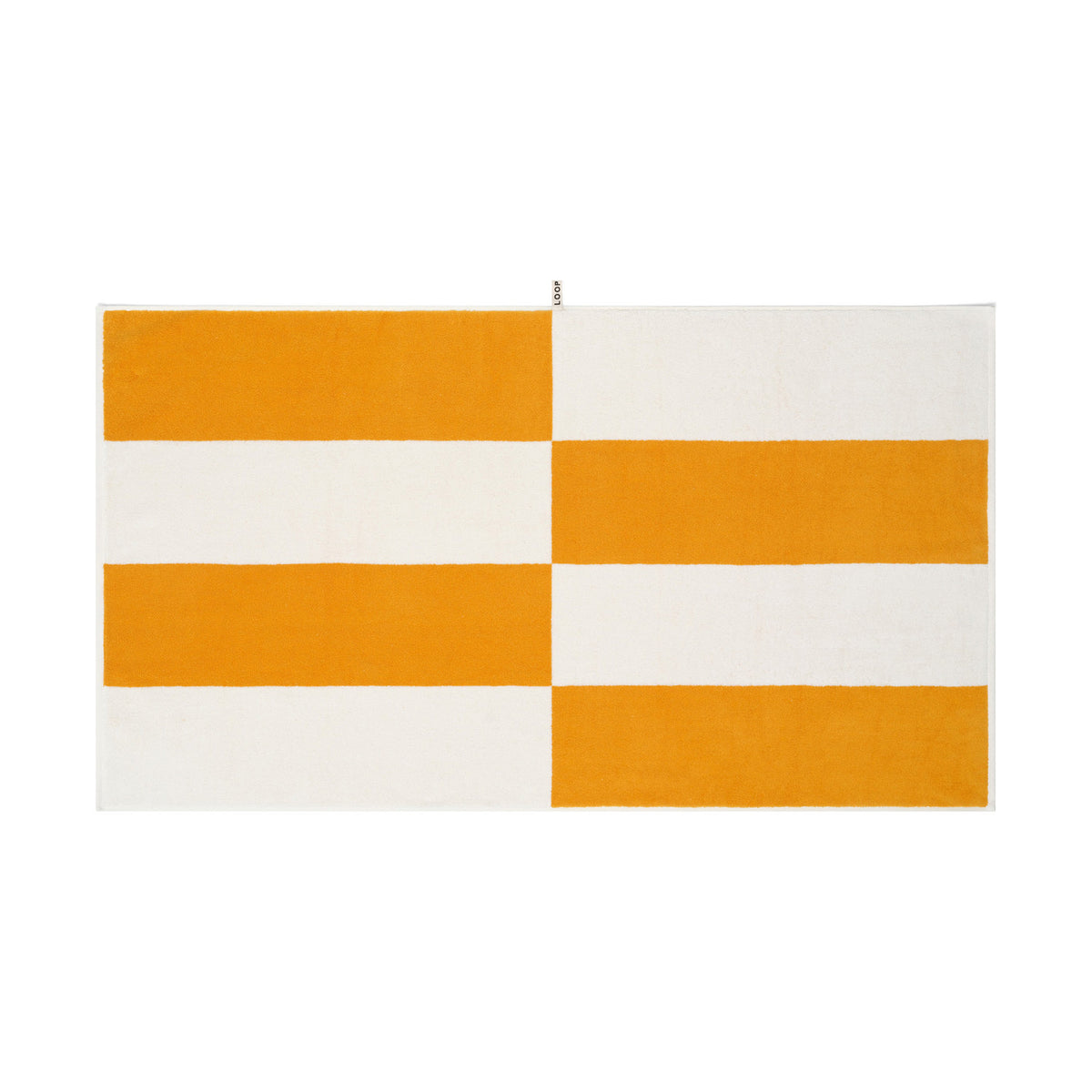 LOOP HOME bath sheet - saffron/ivory - block — view 2