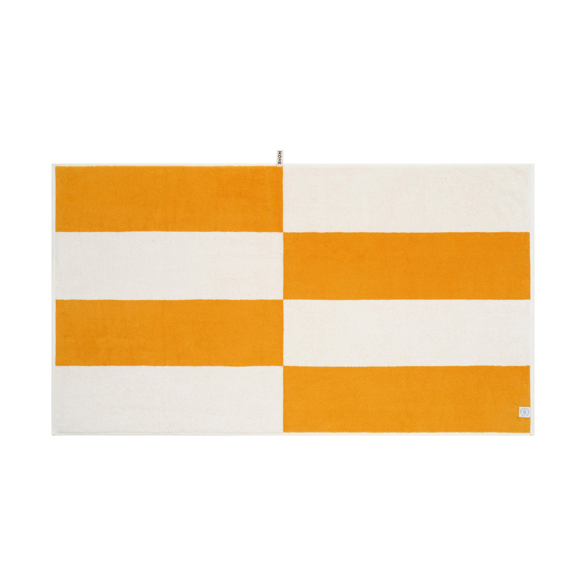 LOOP HOME bath sheet - saffron/ivory - block — view 3