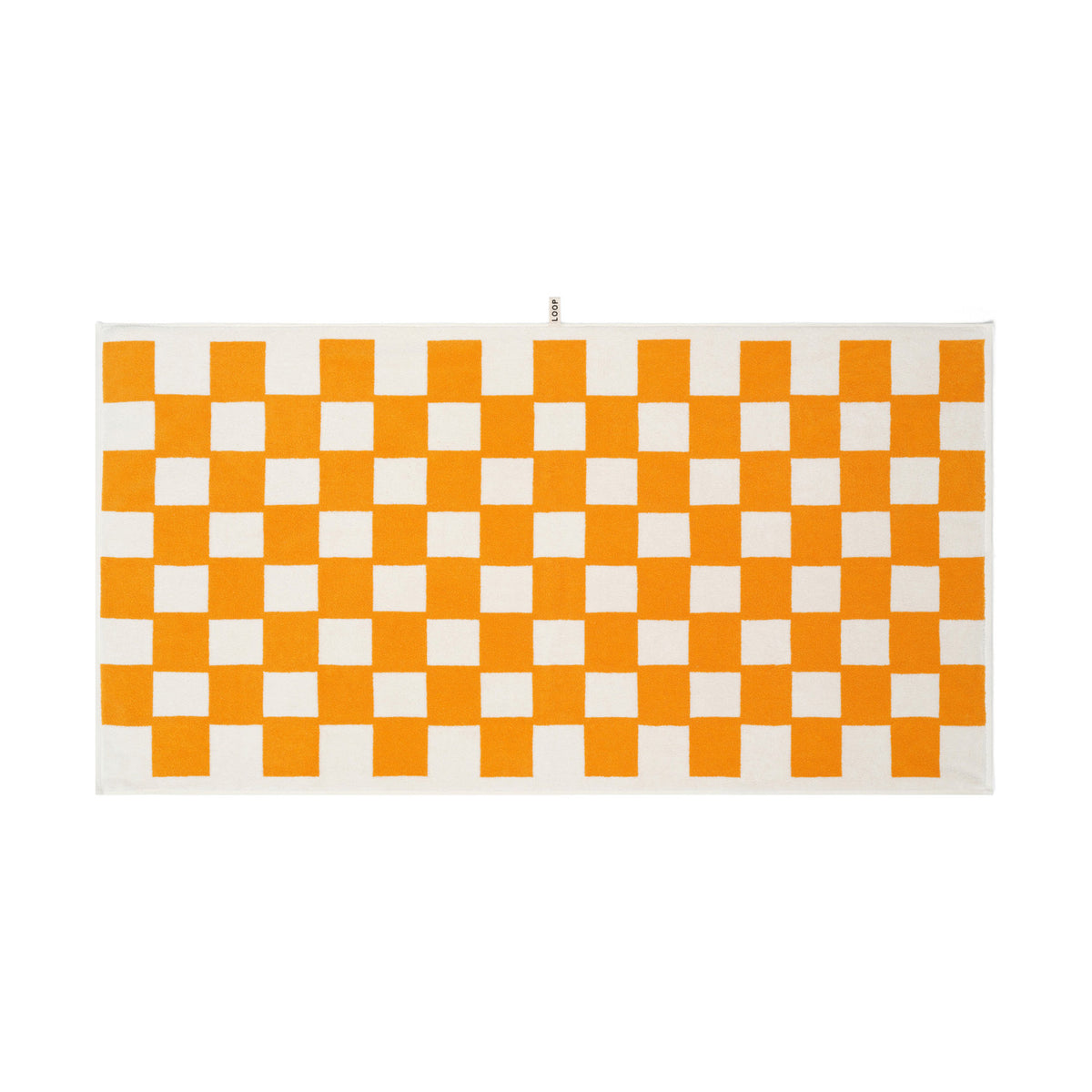 LOOP HOME bath sheet - saffron/ivory - brick — view 3