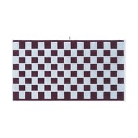 LOOP HOME sky/carmine - brick bundles — bath sheet front