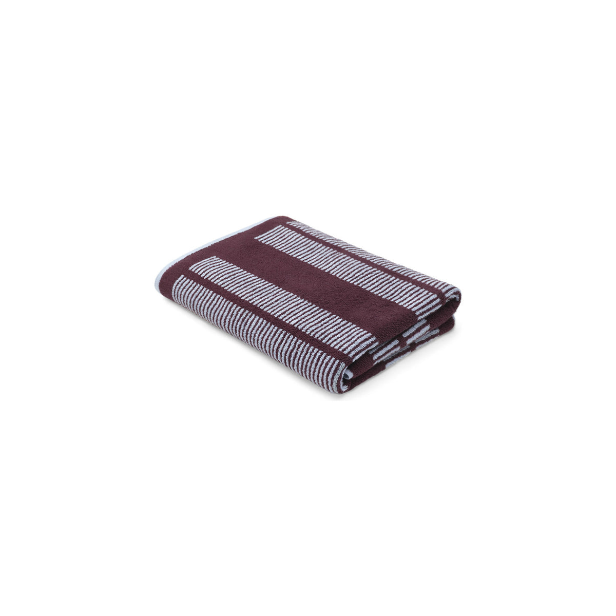 LOOP HOME bath sheet - sky/carmine - dual dash