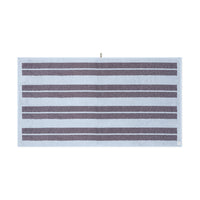 LOOP HOME bath sheet - sky/carmine - dual dash — view 3