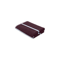 LOOP HOME bath sheet - sky/carmine - pinstripe