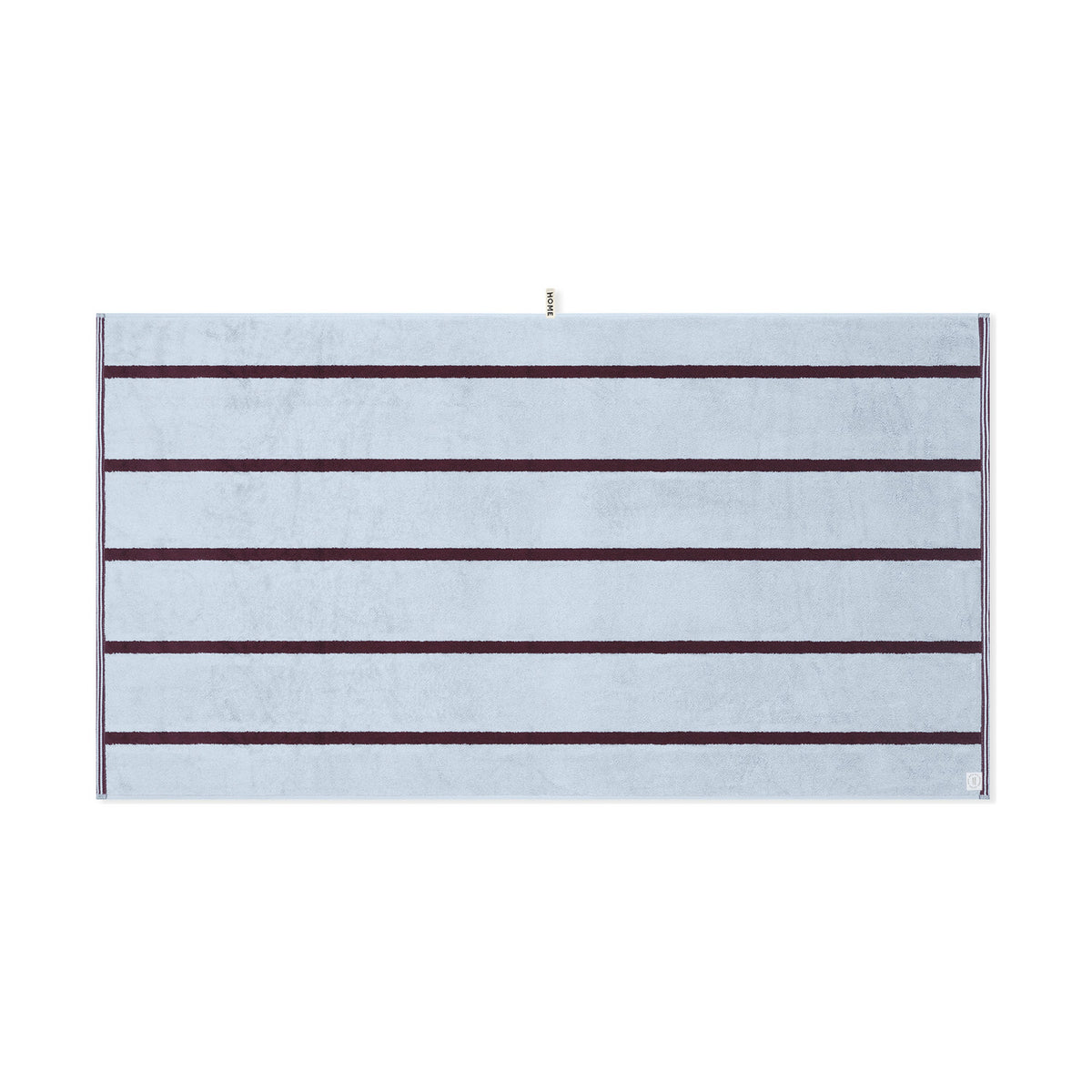LOOP HOME sky/carmine - pinstripe bundles — bath sheet back