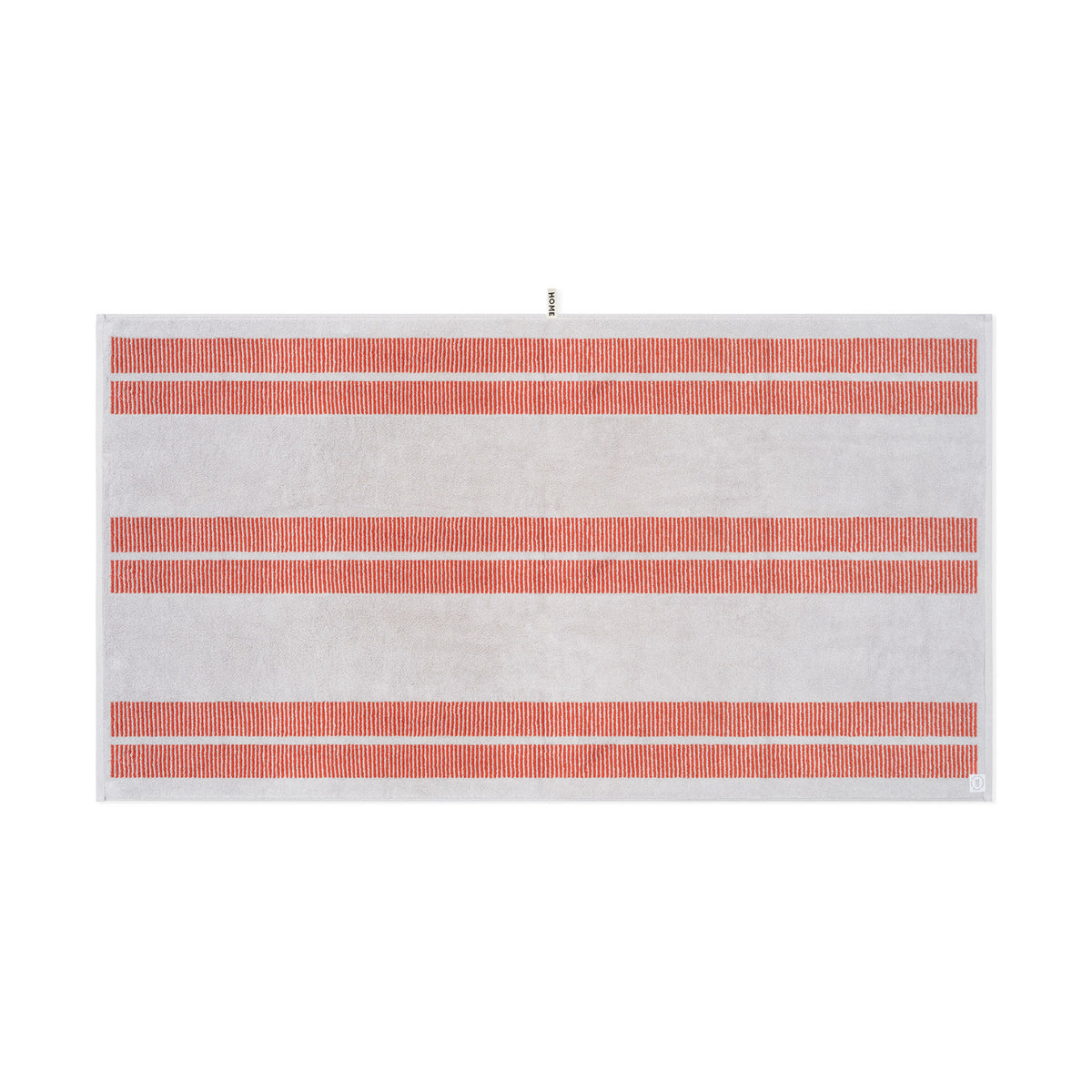 LOOP HOME bath sheet - terracotta/stone - dual dash — view 3