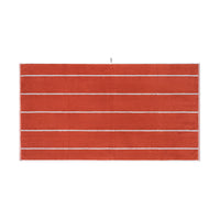 LOOP HOME bath sheet - terracotta/stone - pinstripe — view 2