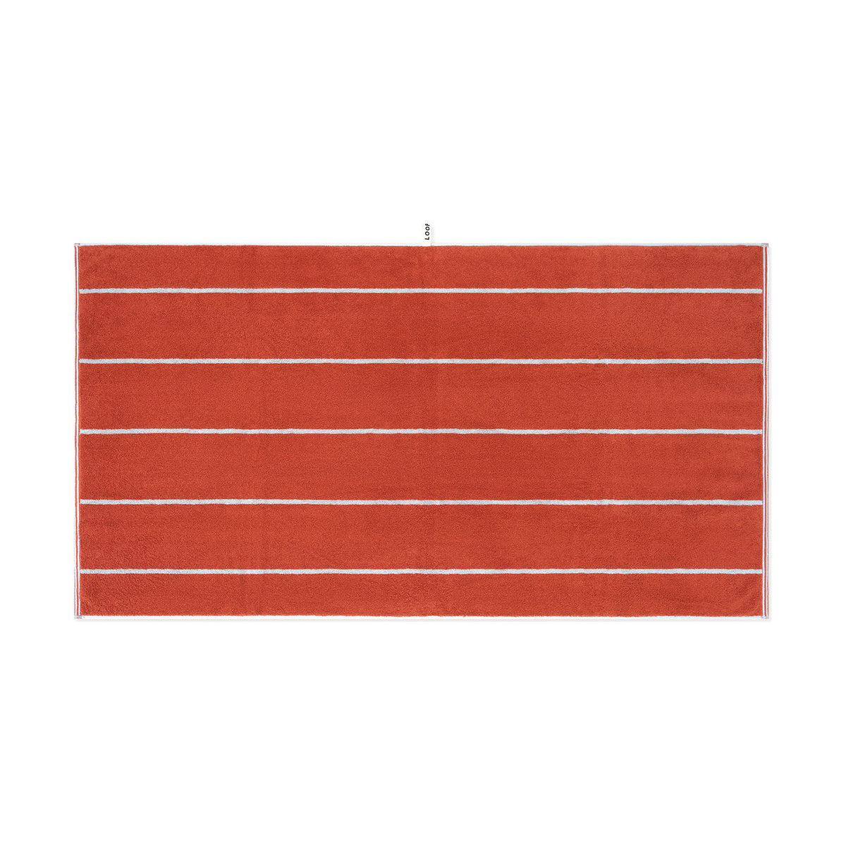LOOP HOME terracotta/stone - pinstripe bundles — bath sheet front