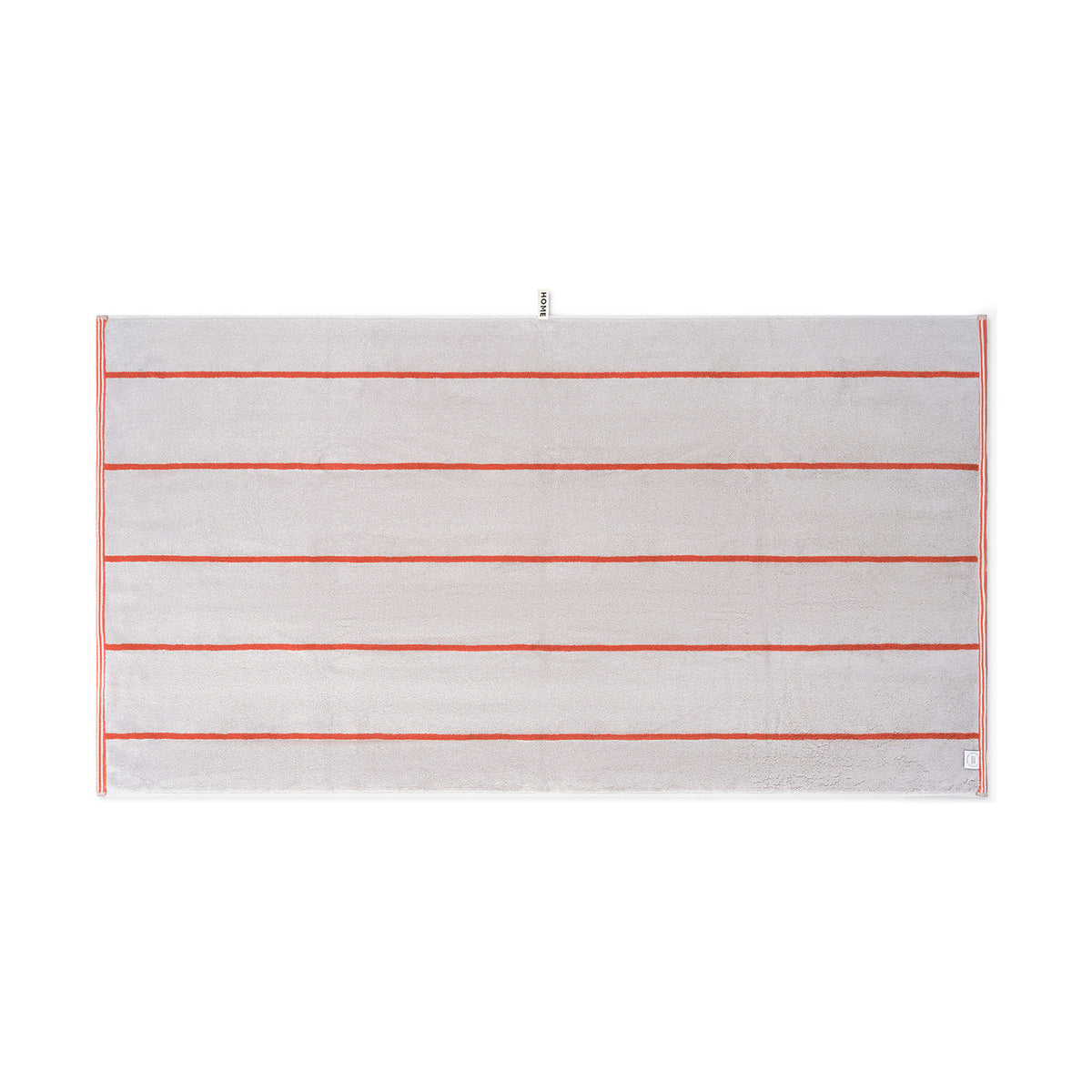 LOOP HOME bath sheet - terracotta/stone - pinstripe — view 3