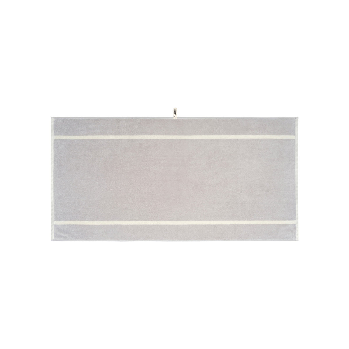 LOOP HOME bath towel - butter/stone - dual stripe — view 3