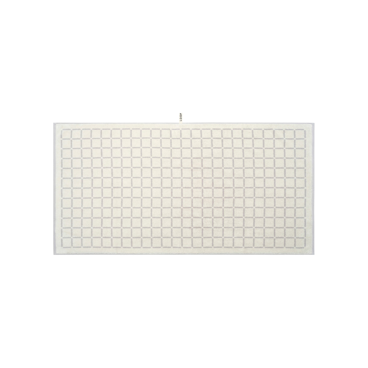LOOP HOME butter/stone - grid bundles — bath towel front