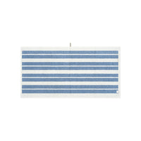 LOOP HOME bath towel - cobalt/ivory - dual dash — view 3