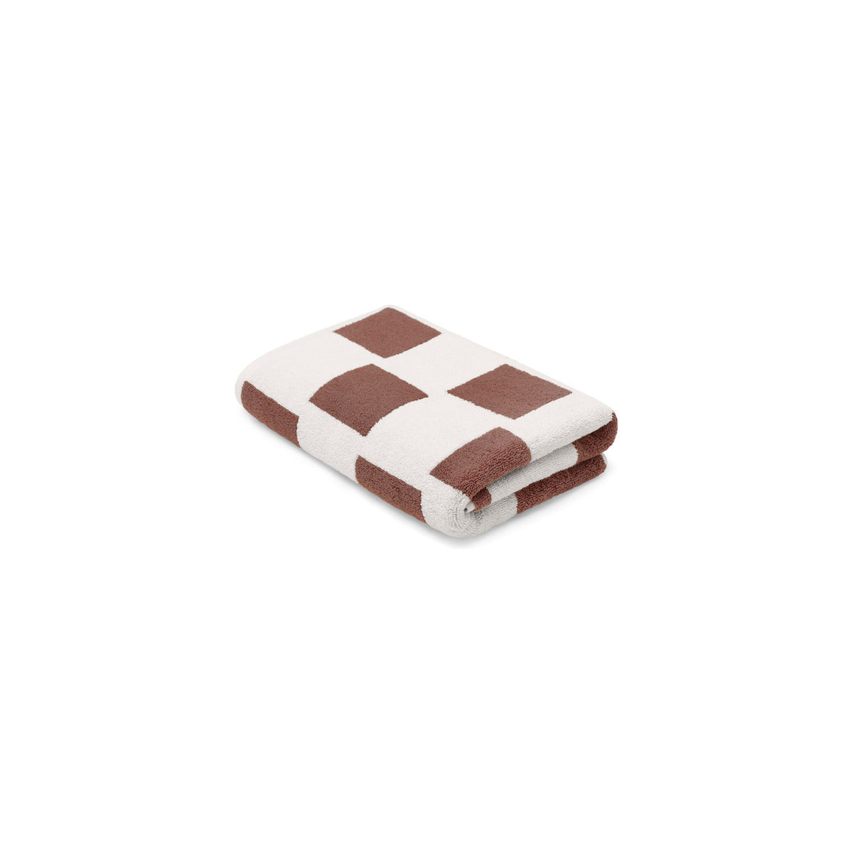 LOOP HOME bath towel - coffee/ivory - brick