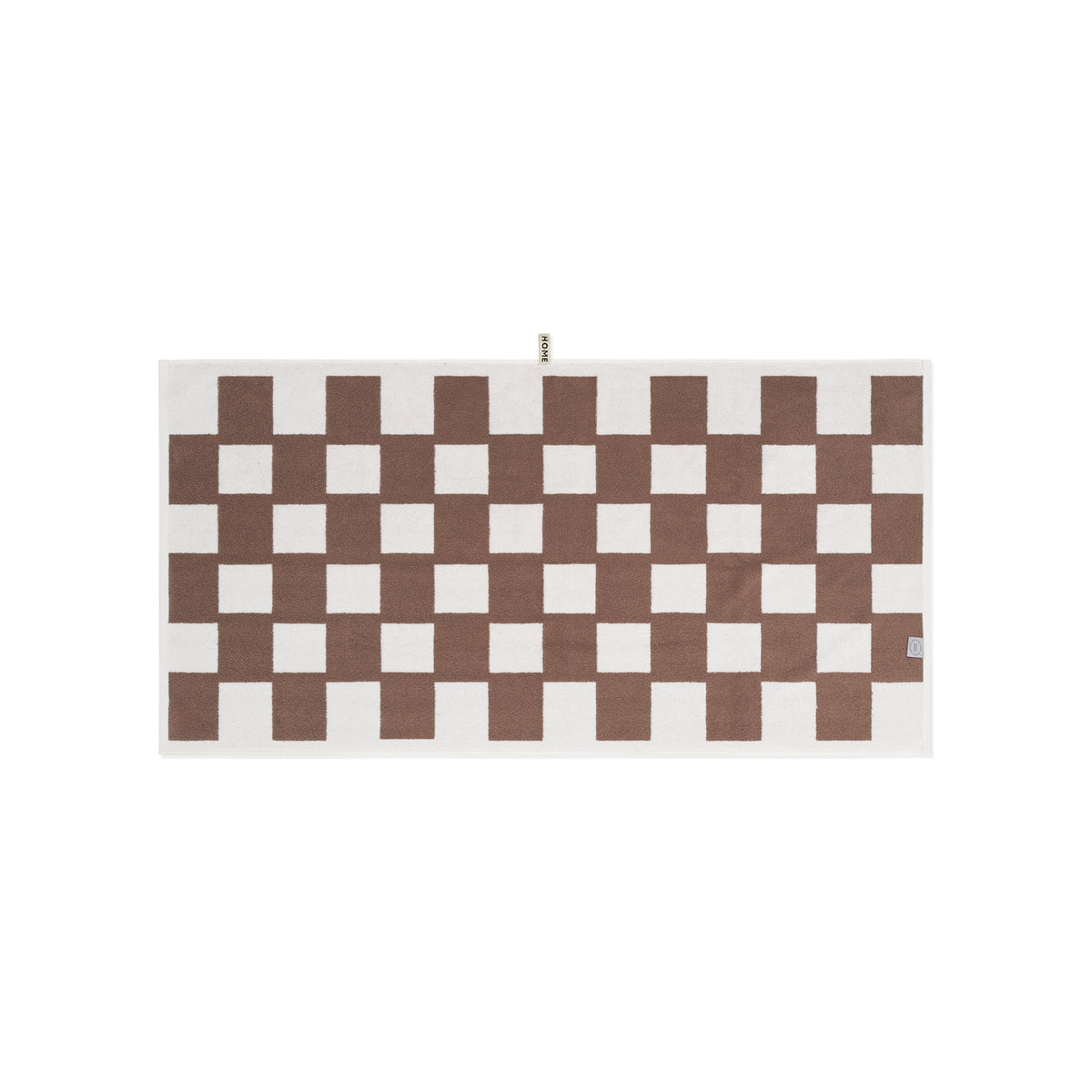 LOOP HOME bath towel - coffee/ivory - brick — view 3
