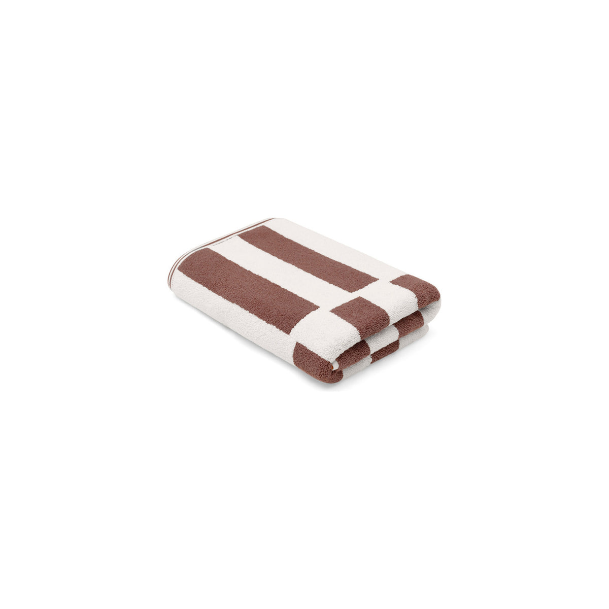 LOOP HOME bath towel - coffee/ivory - stack