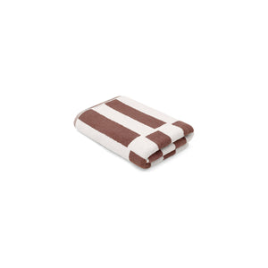 LOOP HOME bath towel - coffee/ivory - stack