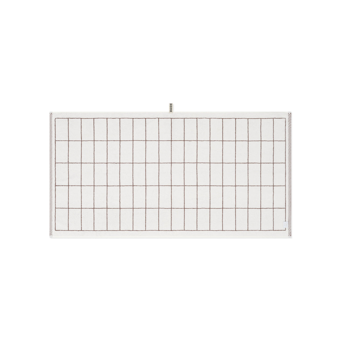 LOOP HOME bath towel - coffee/ivory - tile — view 3