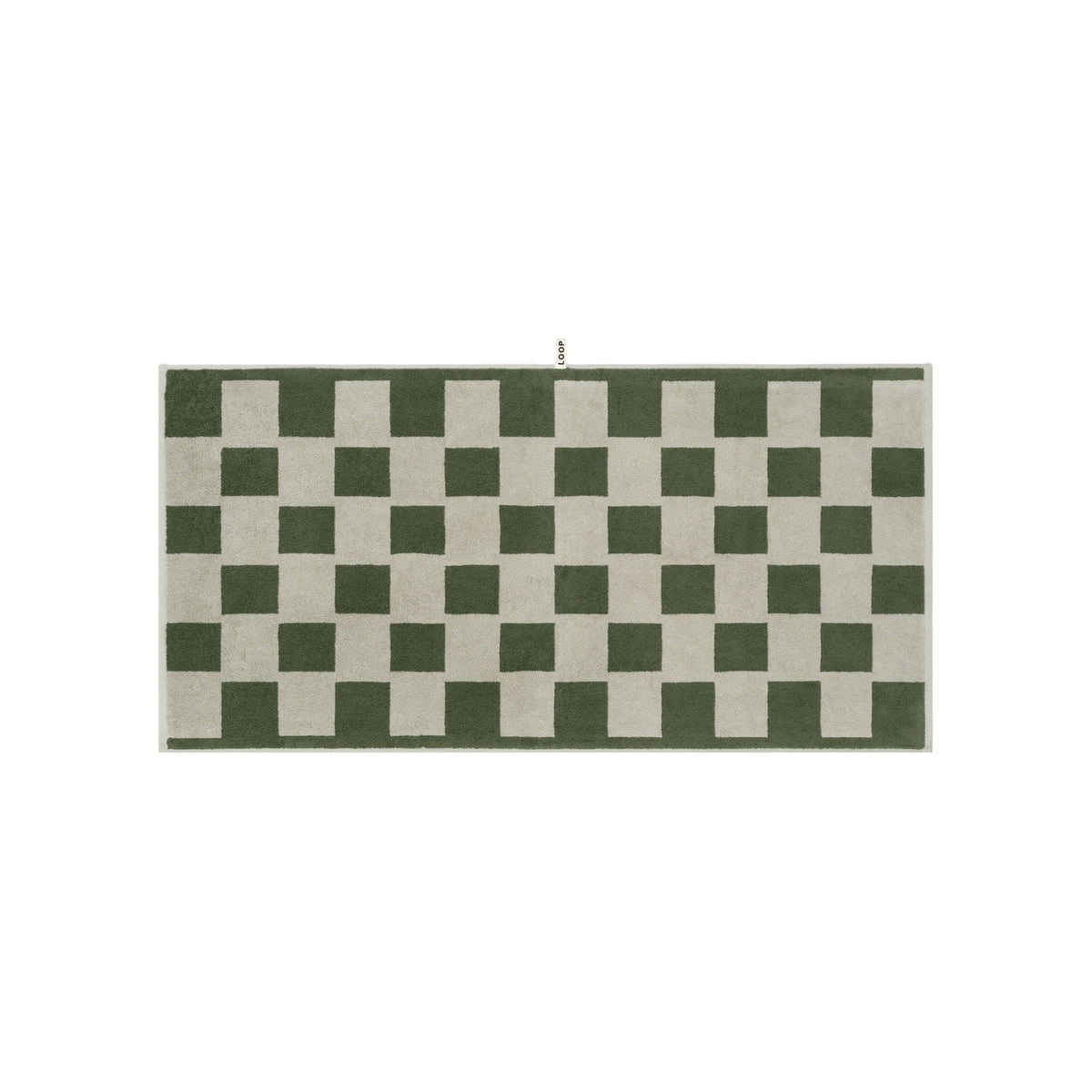 LOOP HOME bath towel - forest/sage - brick — view 2