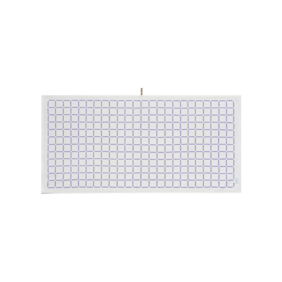 LOOP HOME bath towel - lilac/ivory - grid — view 3