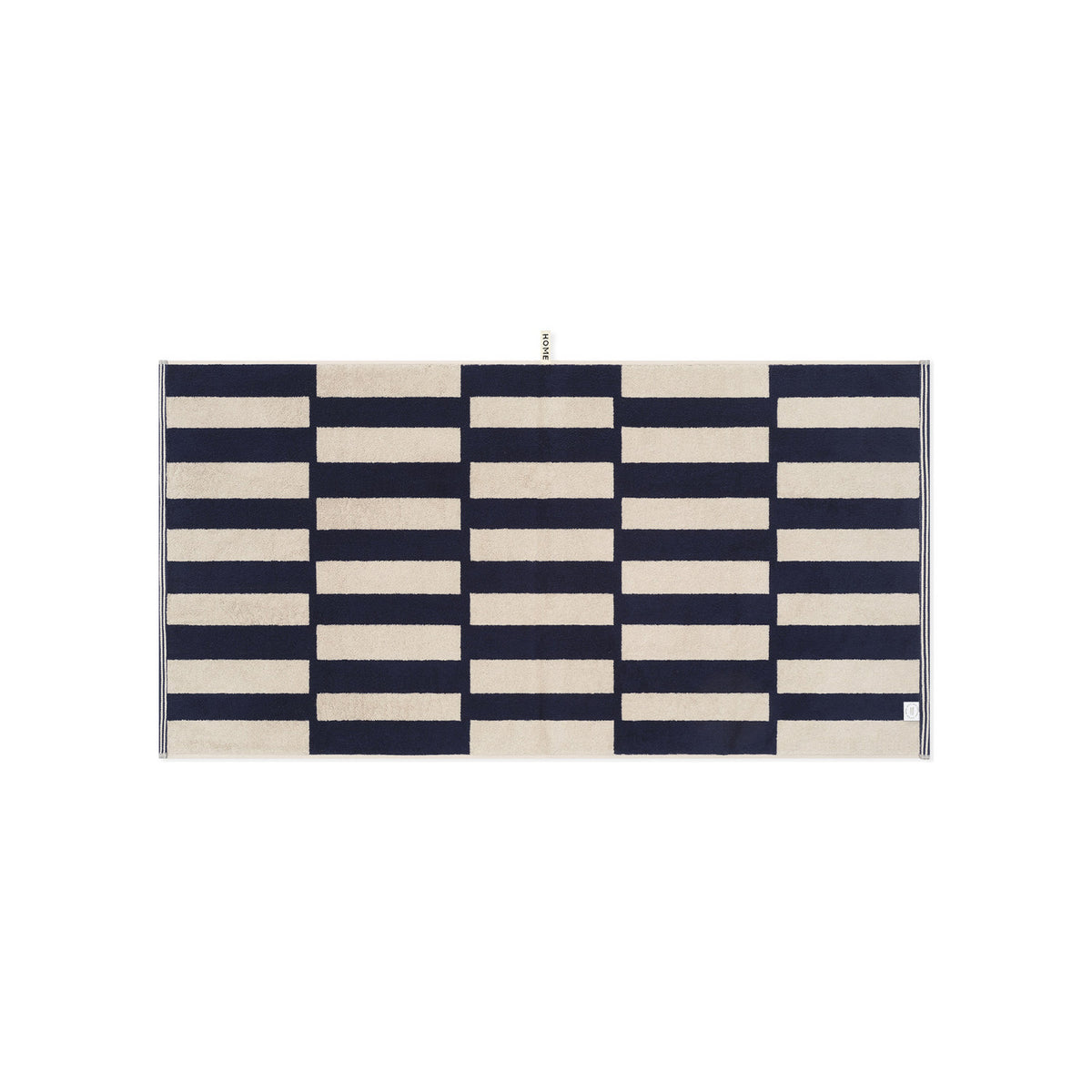 LOOP HOME bath towel - midnight/sand - stack — view 3