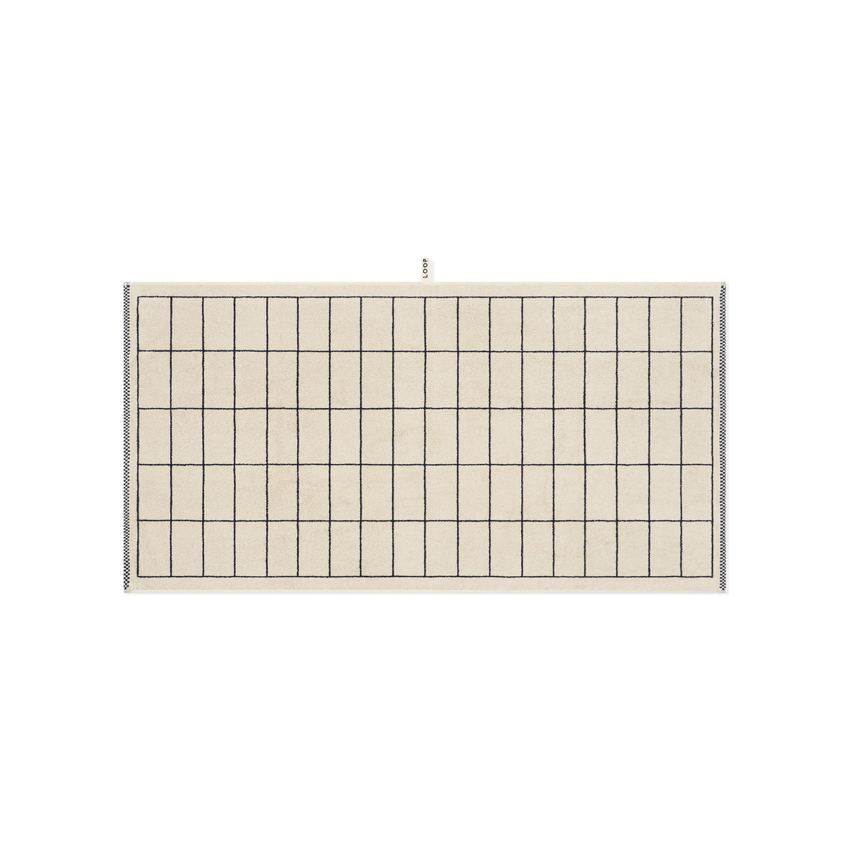 LOOP HOME bath towel - midnight/sand - tile — view 2
