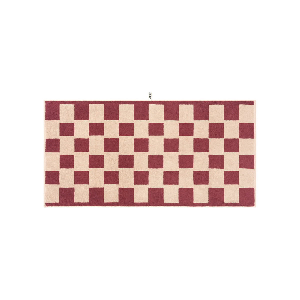 LOOP HOME bath towel - ruby/almond blush - brick — view 2
