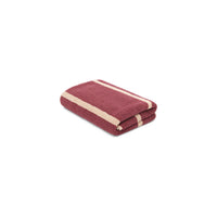 LOOP HOME bath towel - ruby/almond blush - pinstripe