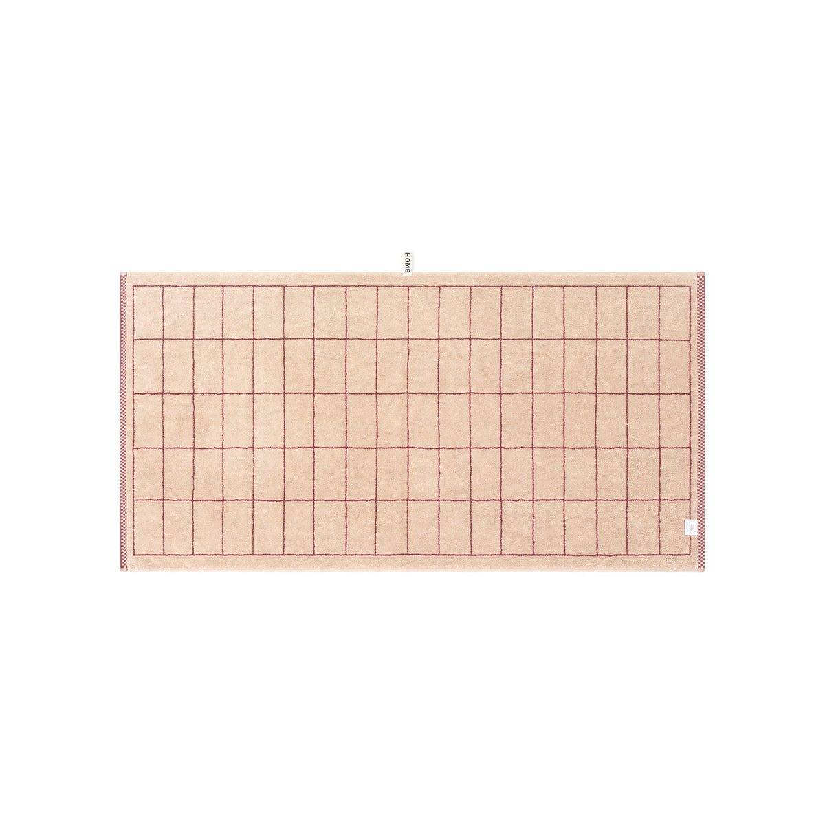 LOOP HOME bath towel - ruby/almond blush - tile — view 3