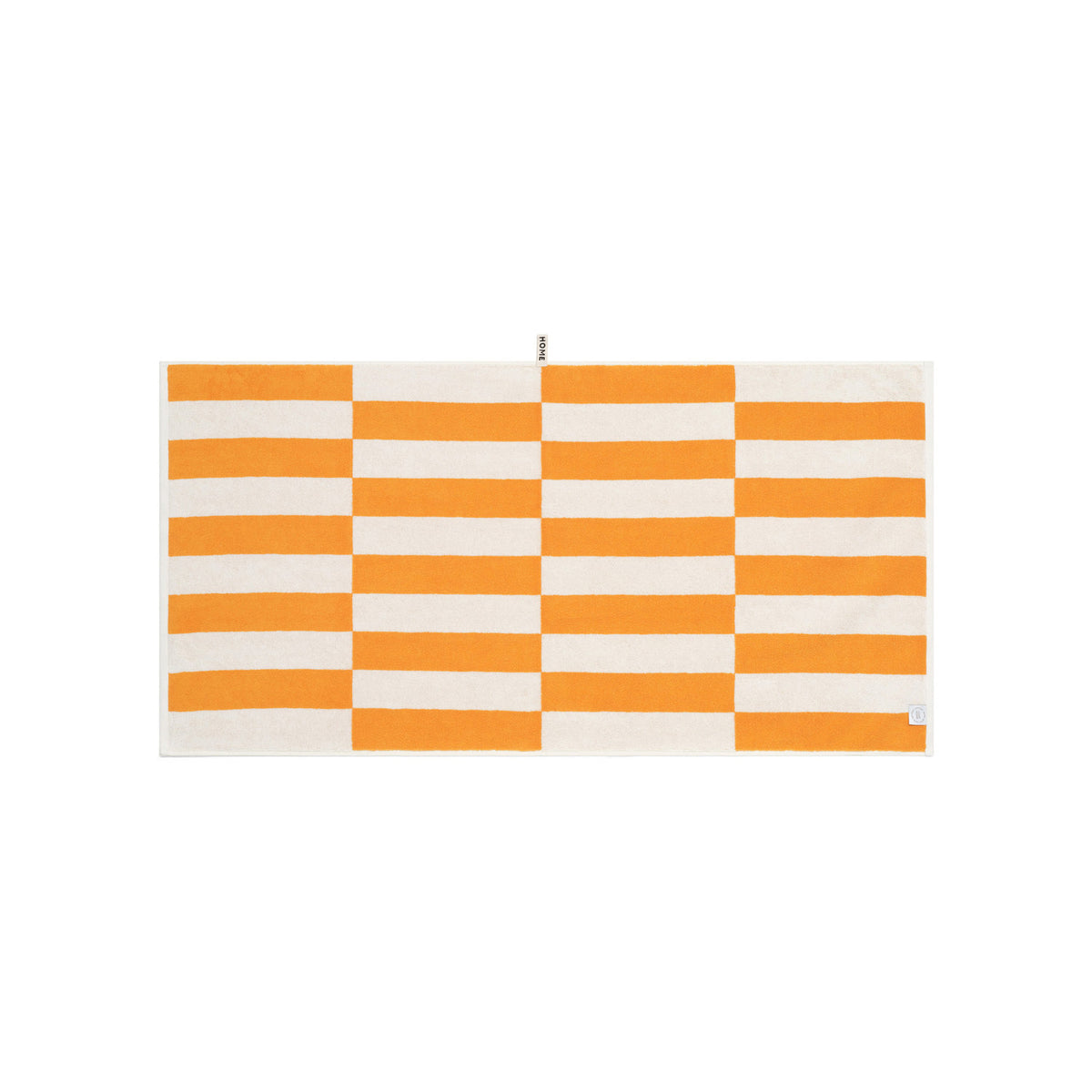 LOOP HOME bath towel - saffron/ivory - offset — view 3