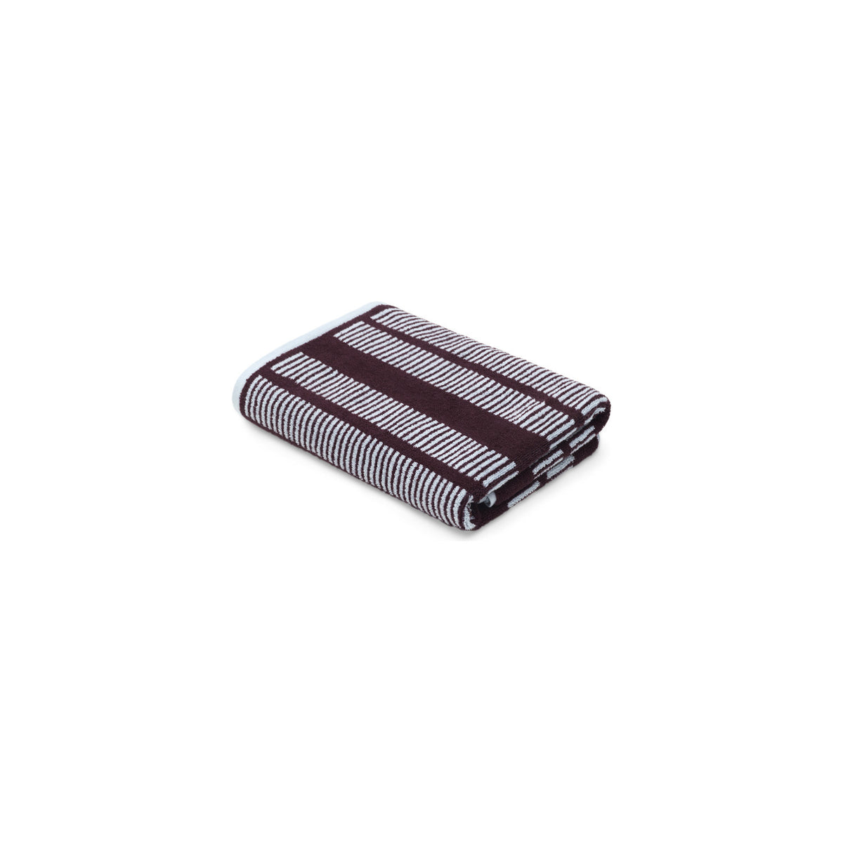 LOOP HOME bath towel - sky/carmine - dual dash