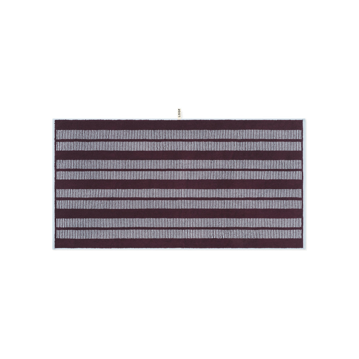LOOP HOME sky/carmine - dual dash bundles — bath towel front