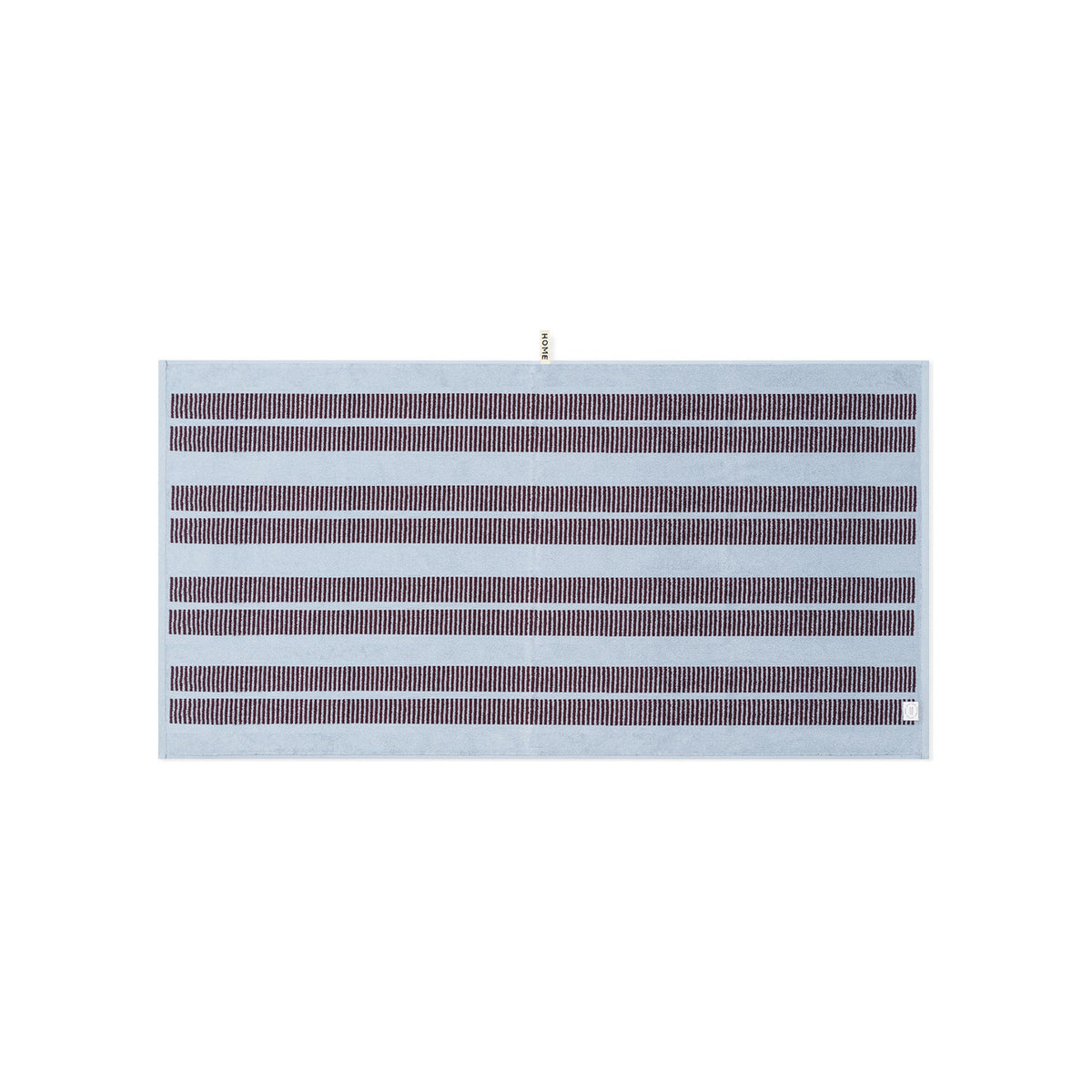 LOOP HOME bath towel - sky/carmine - dual dash — view 3