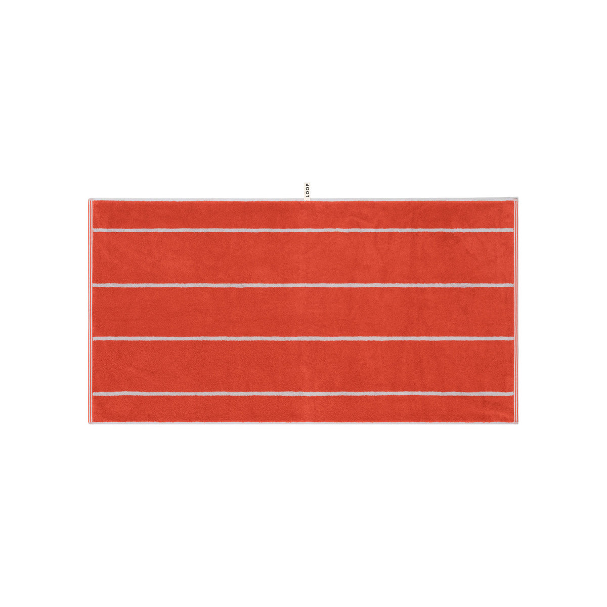 LOOP HOME terracotta/stone - pinstripe bundles — bath towel front