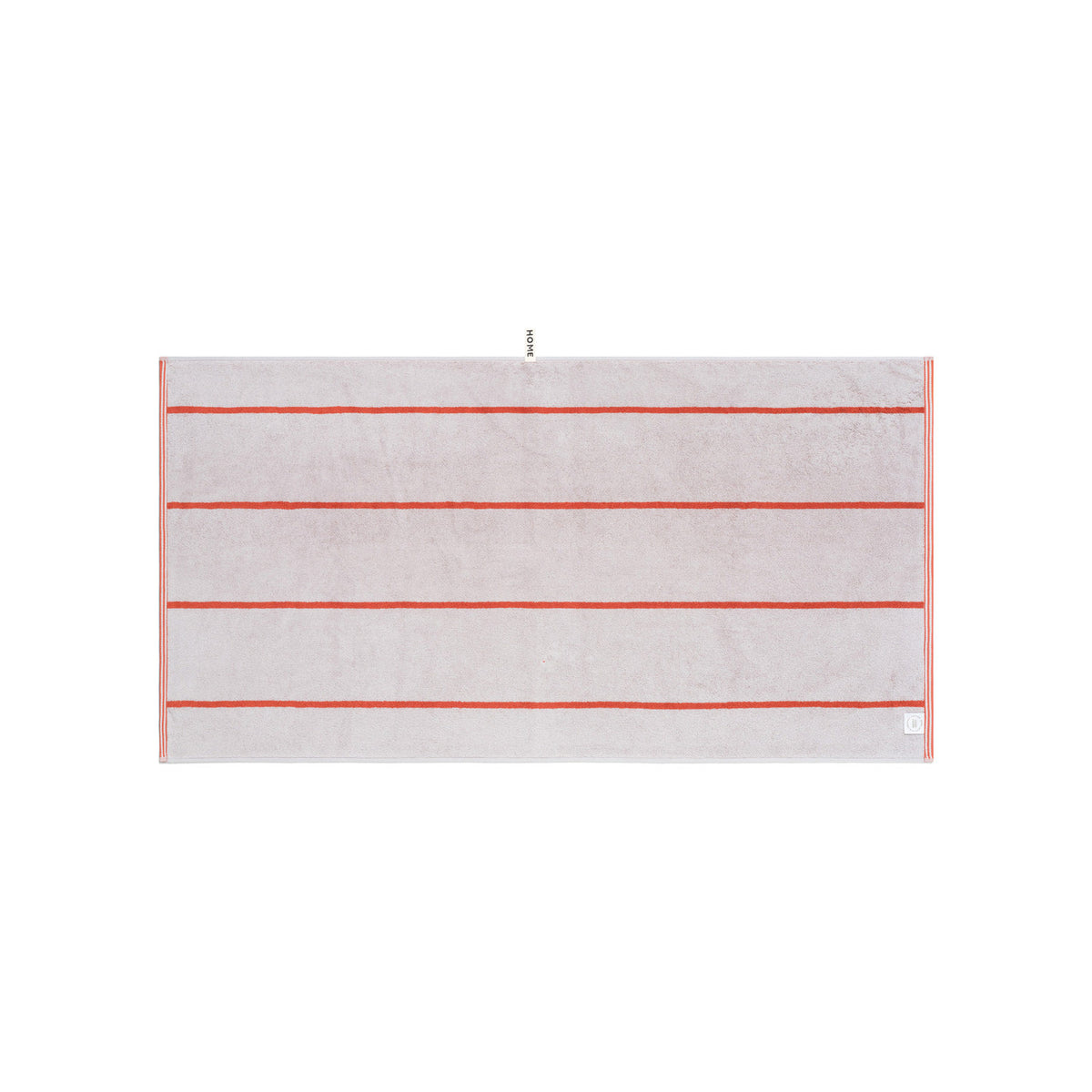 LOOP HOME bath towel - terracotta/stone - pinstripe — view 3