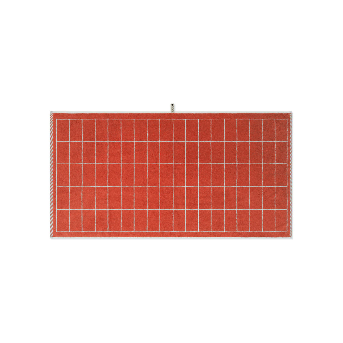 LOOP HOME bath towel - terracotta/stone - tile — view 2