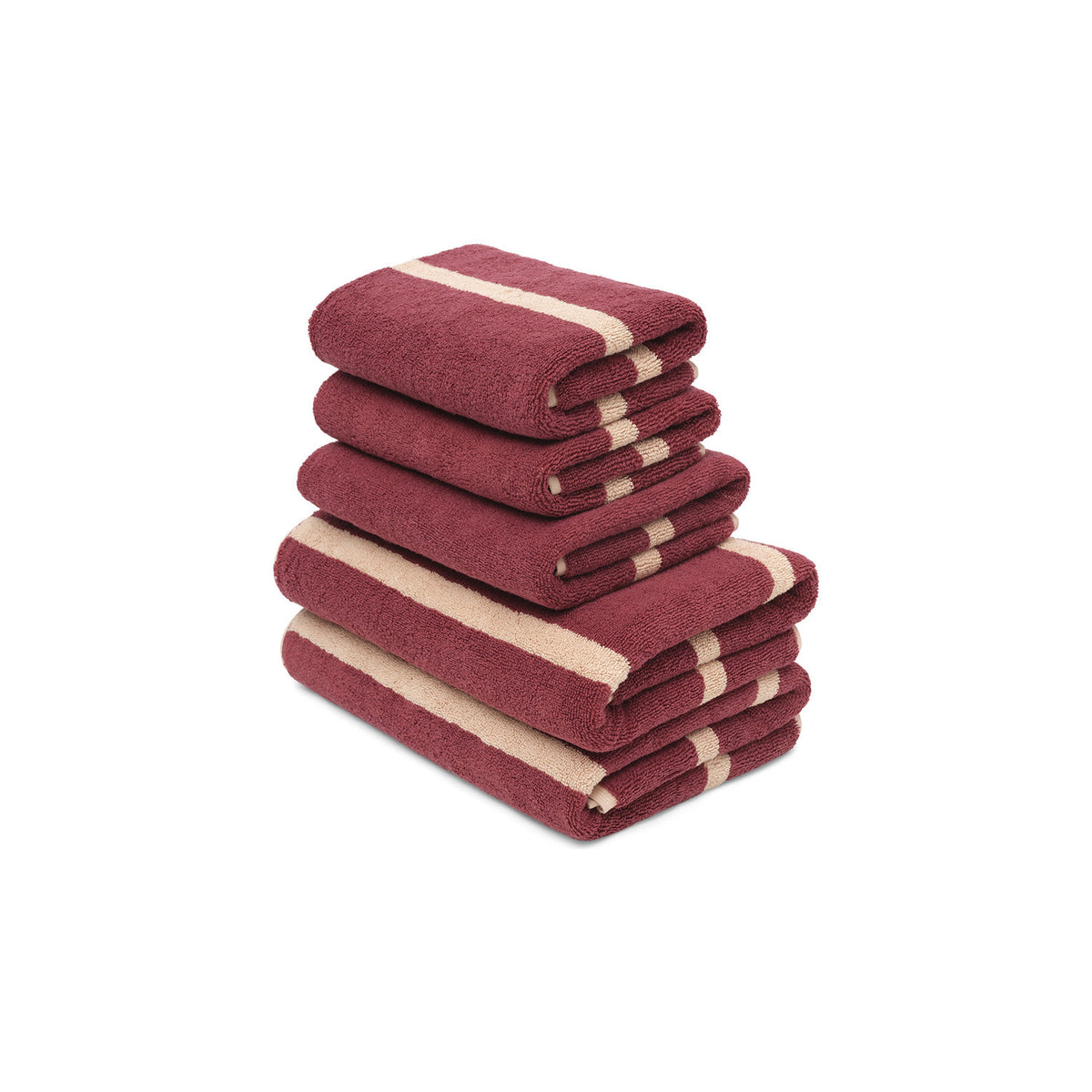 LOOP HOME ruby/almond blush - pinstripe bundles — view 1