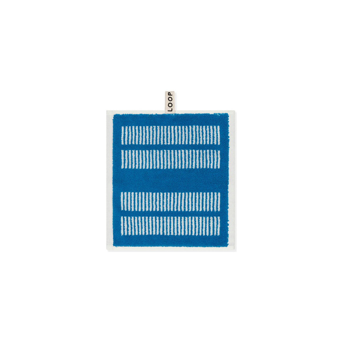 LOOP HOME face towel - cobalt/ivory - dual dash