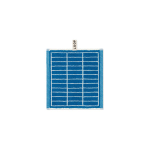 LOOP HOME face towel - cobalt/ivory - tile