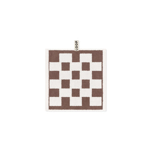LOOP HOME face towel - coffee/ivory - brick