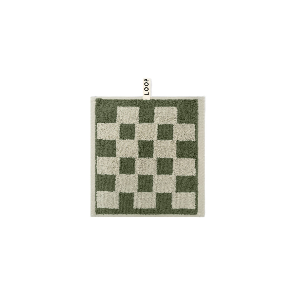 LOOP HOME face towel - forest/sage - brick