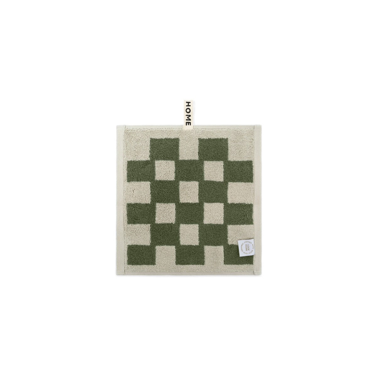 LOOP HOME face towel - forest/sage - brick — view 2
