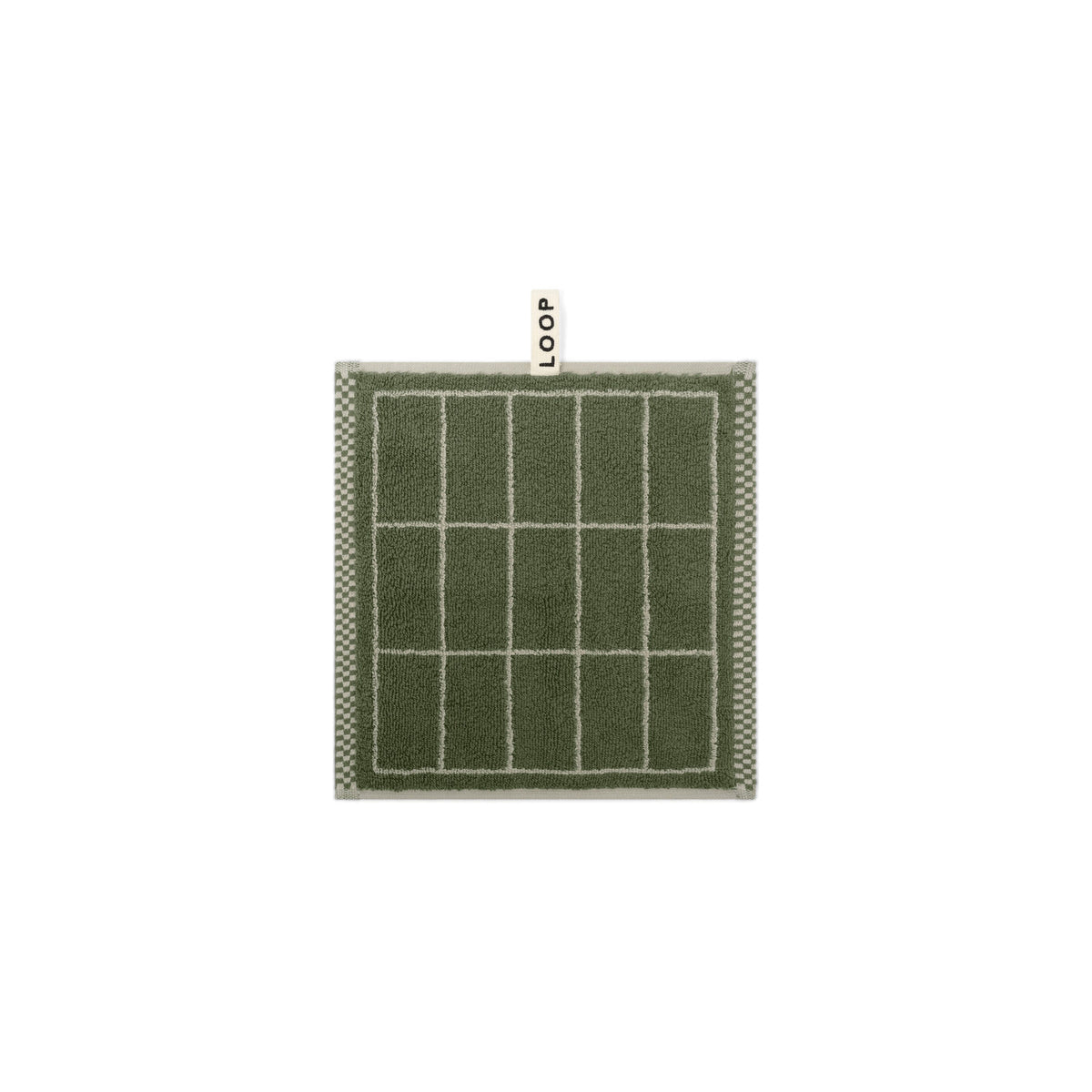 LOOP HOME face towel - forest/sage - tile