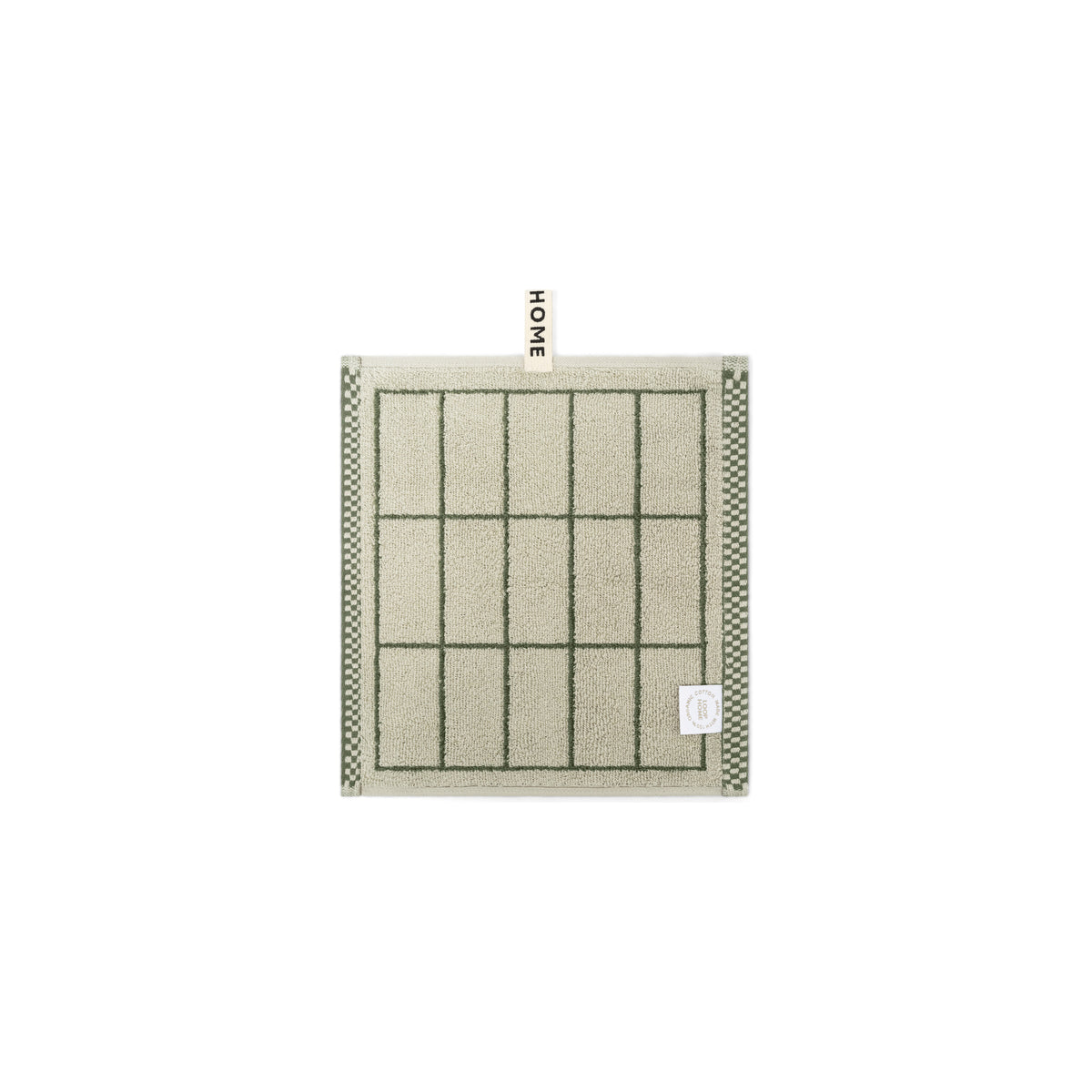 LOOP HOME face towel - forest/sage - tile — view 2