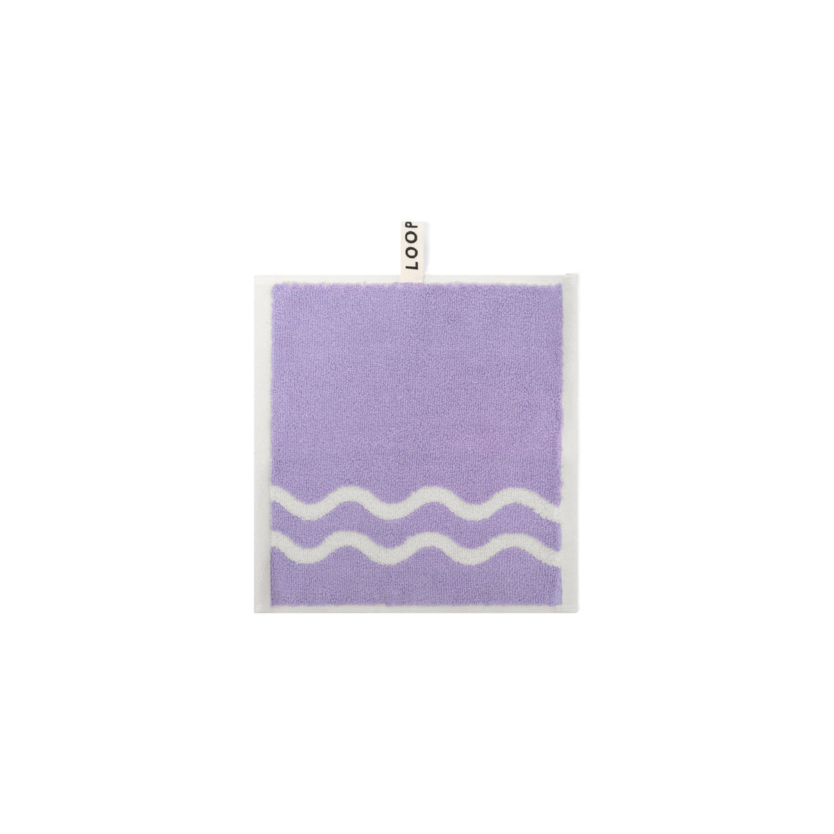 LOOP HOME face towel - lilac/ivory - wave