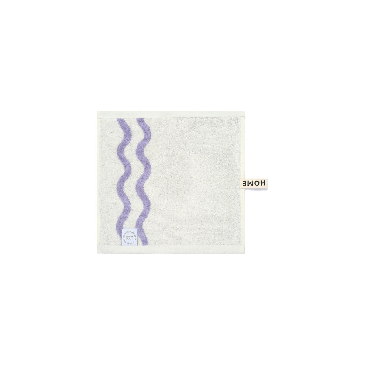 LOOP HOME face towel - lilac/ivory - wave — view 2