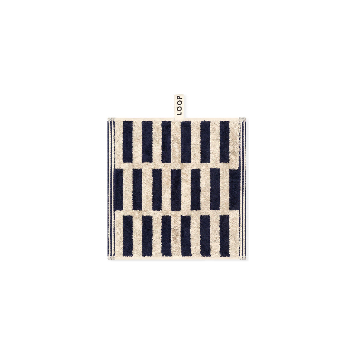 LOOP HOME face towel - midnight/sand - stack