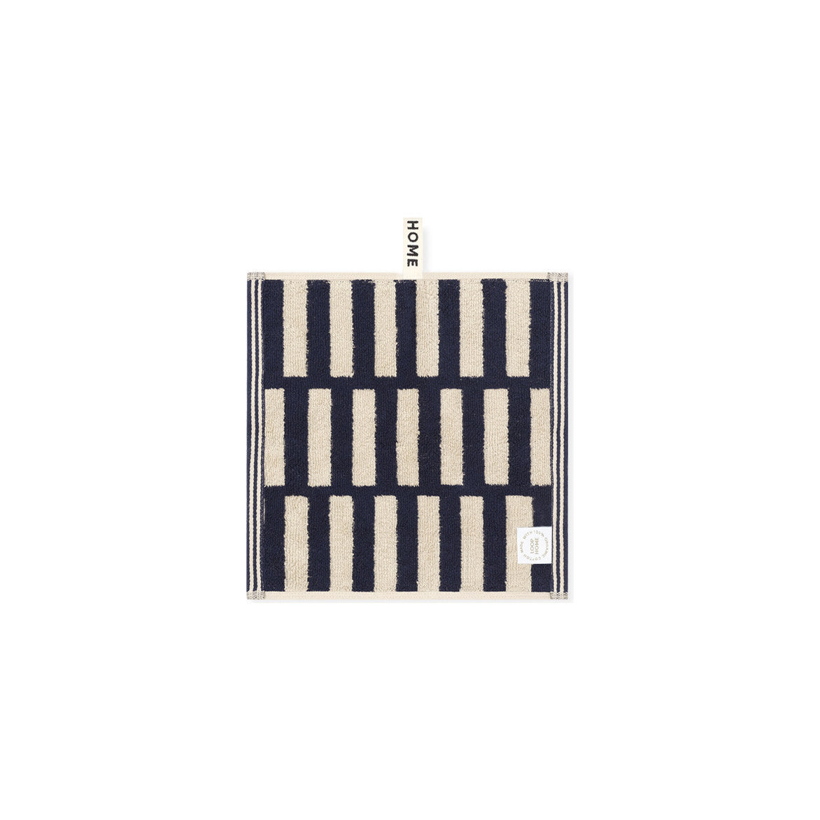 LOOP HOME face towel - midnight/sand - stack — view 2
